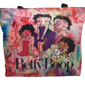 Betty Boop pink collage tote bag purse
